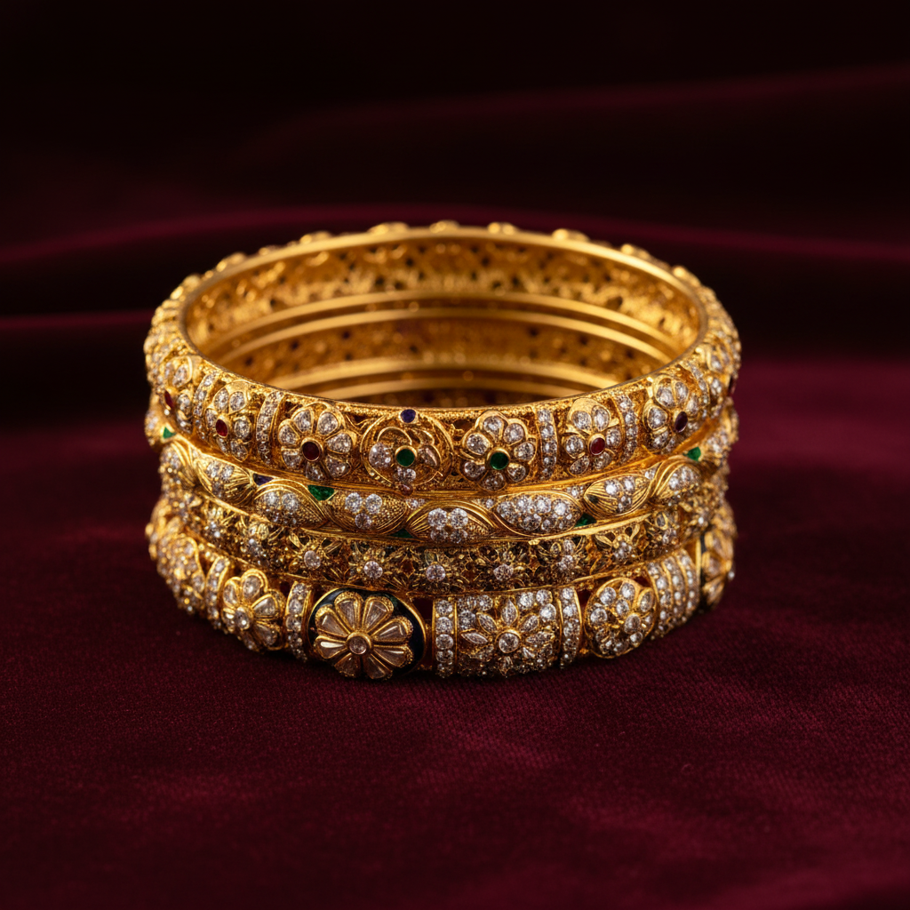 Diamond Bangle Set