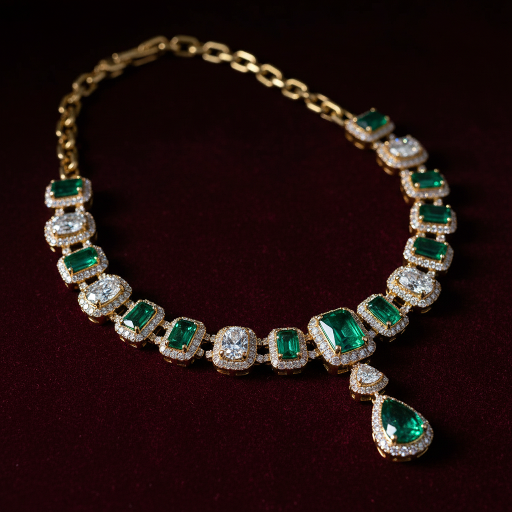 Emerald Set Chain