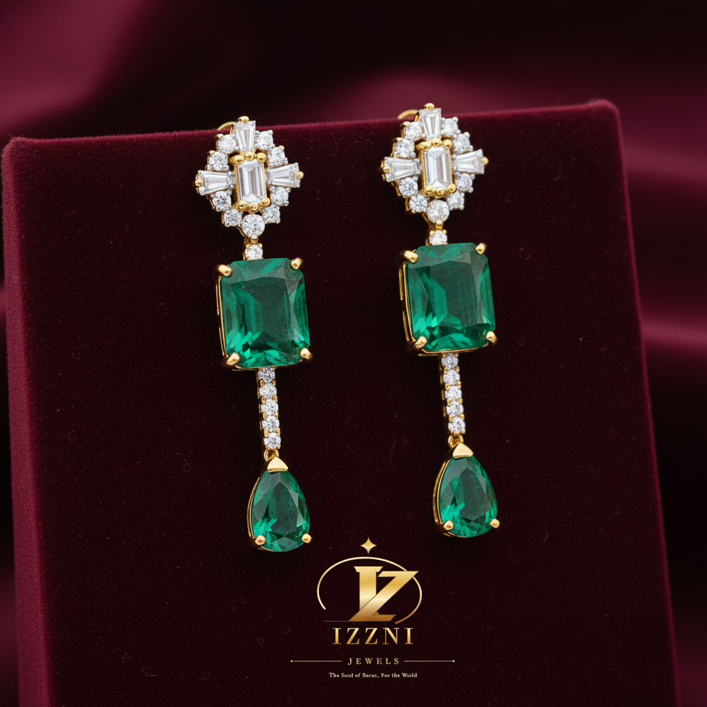 Emerald Drop Earrings