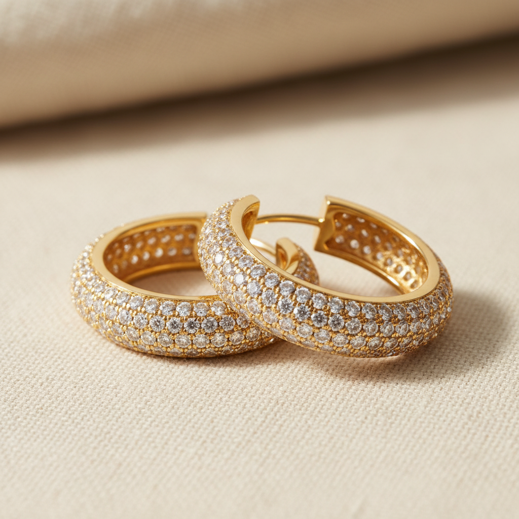 Diamond Pavé Hoops