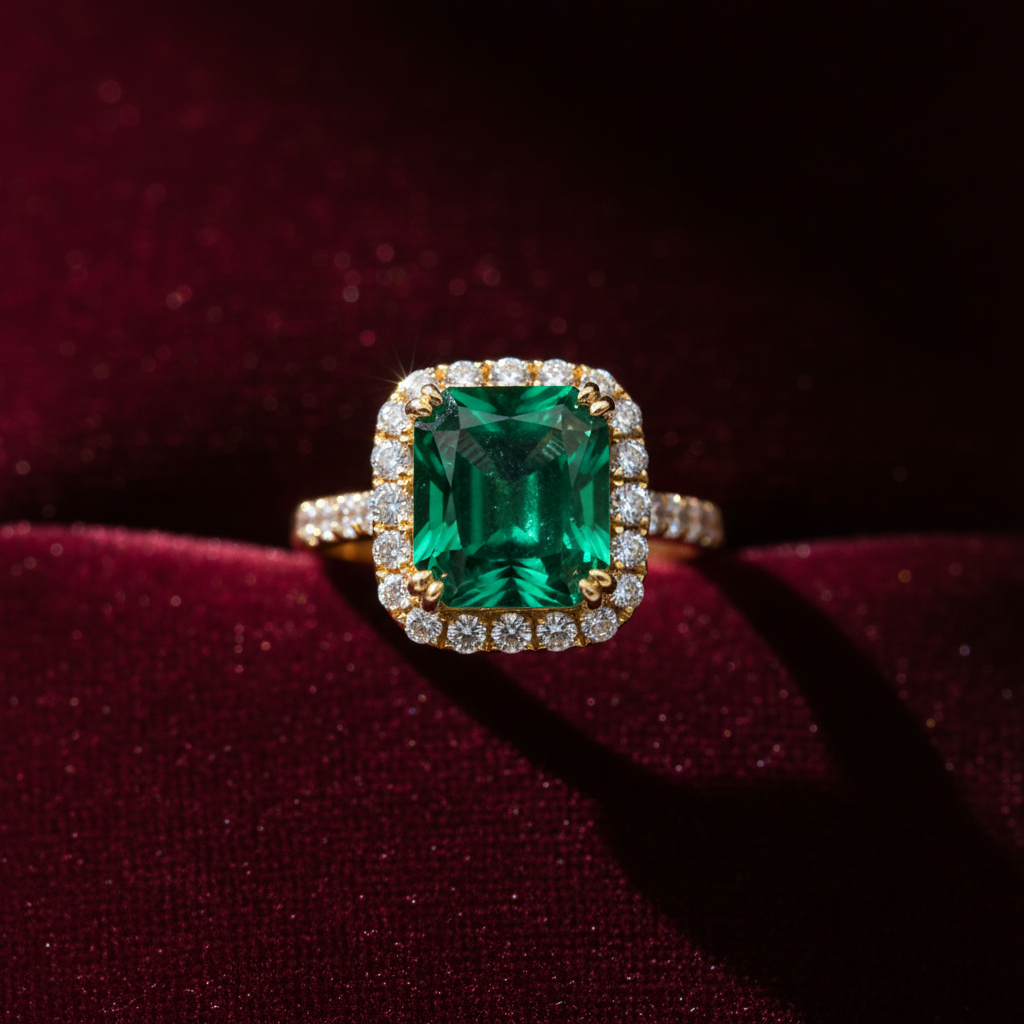 Emerald & Diamond Ring